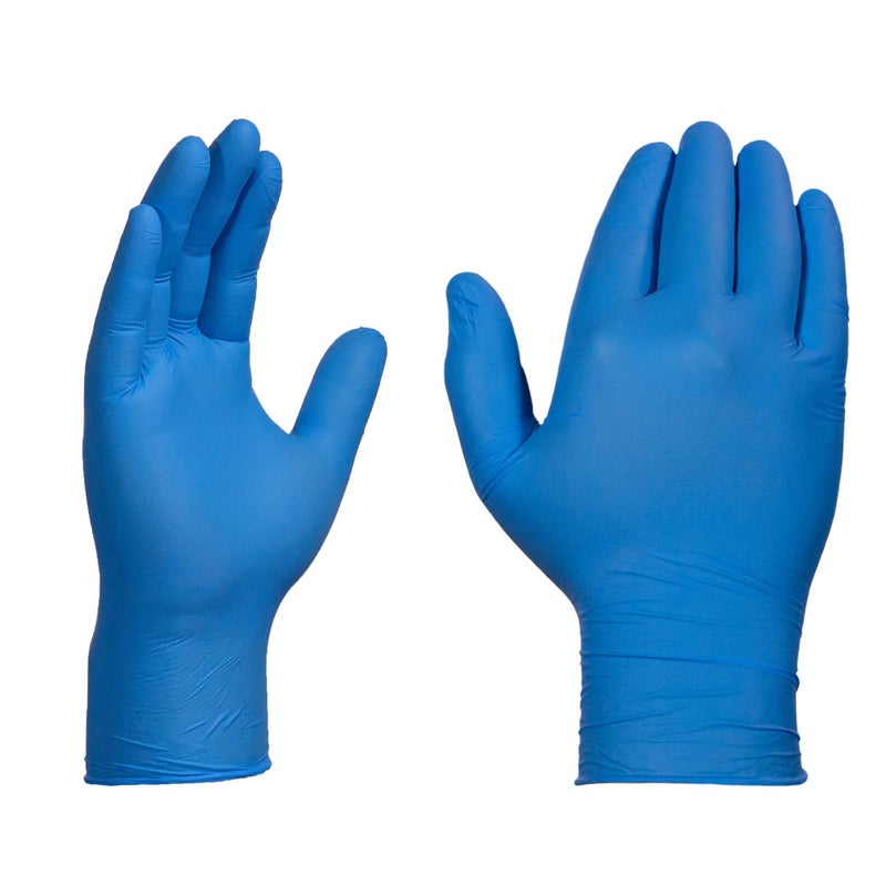 X3 Industrial Blue Nitrile Gloves, Box of 100, 3 Mil, Size Small, Latex Free, Powder Free, Textured, Disposable, Non-Sterile, Food Safe, X342100BX - Image 2